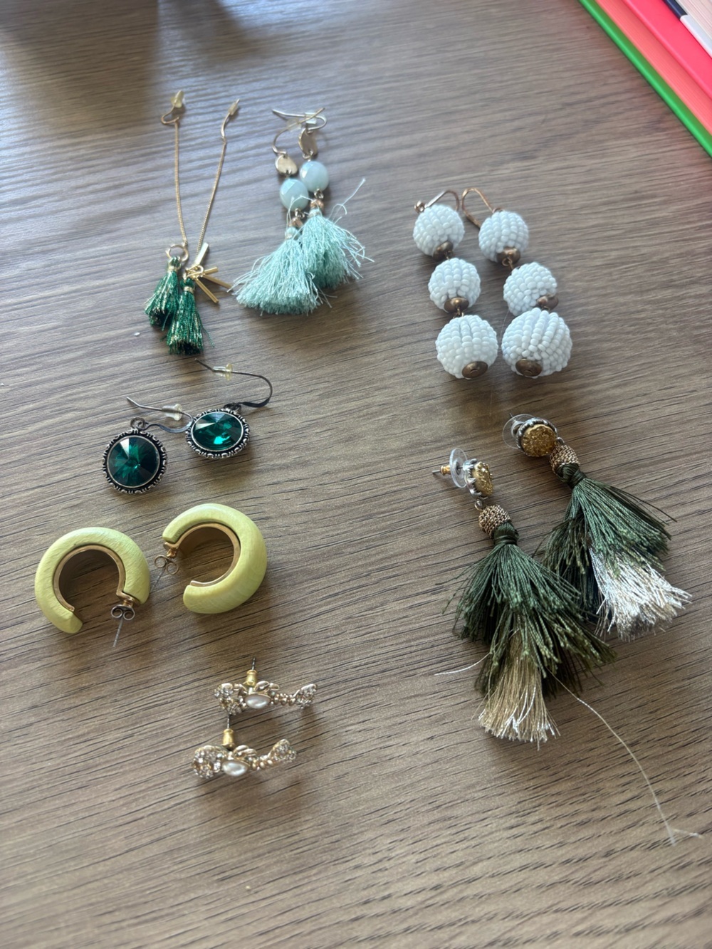 Set of 7 Costume Jewelry Earrings